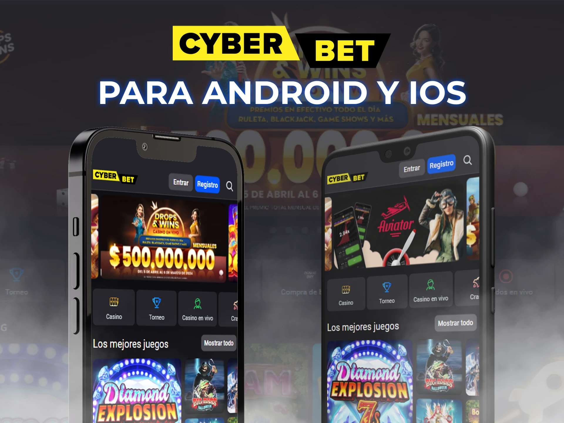 Cyber Bet tiene aplicaciones para Android e iOS.