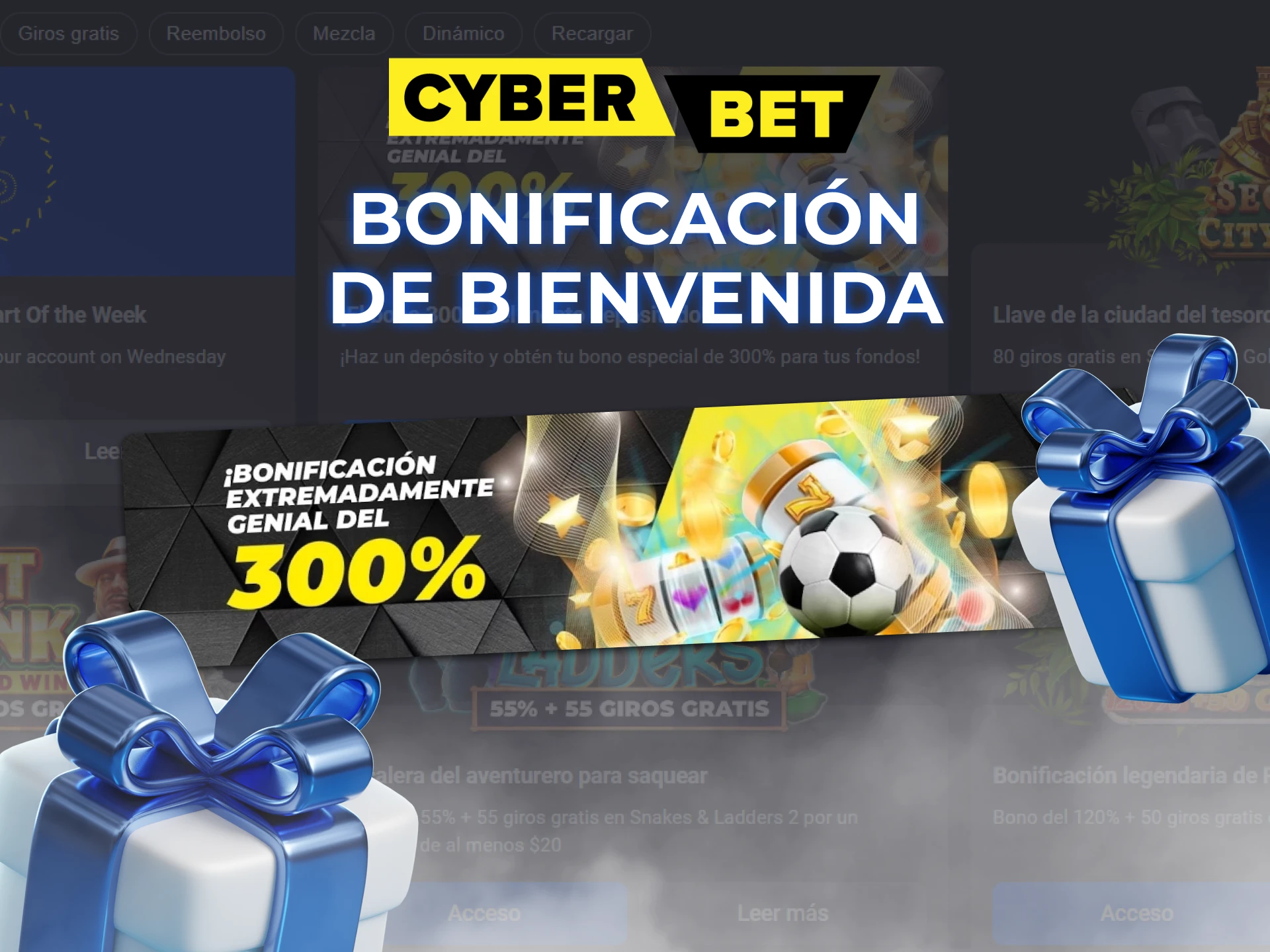 Consigue Cyber Bet casino +100% bono de bienvenida hasta 6.200.000 COP.