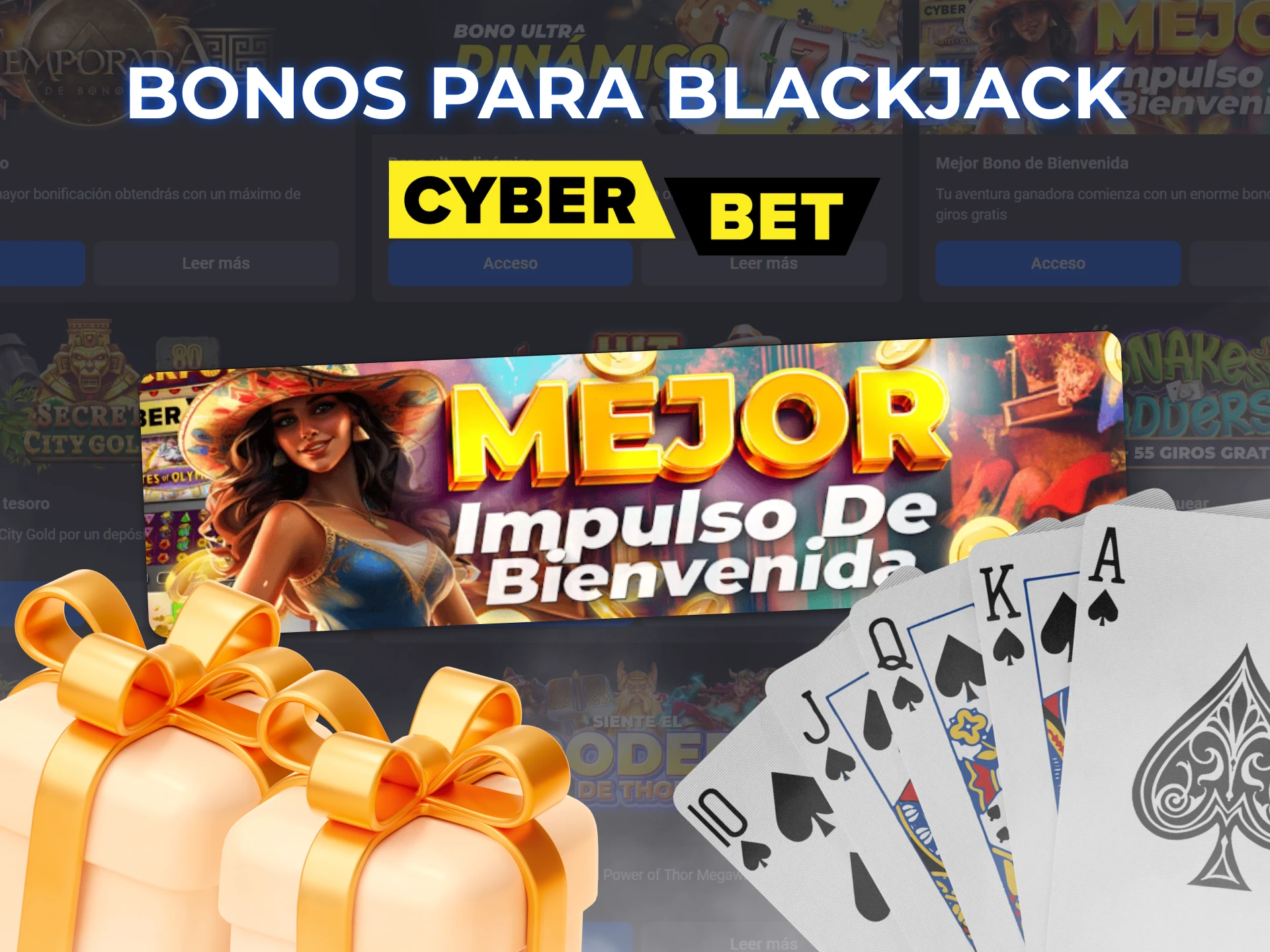 En Cyber Bet Casino, obtenga este bono para jugar al blackjack y obtener mas ganancias.