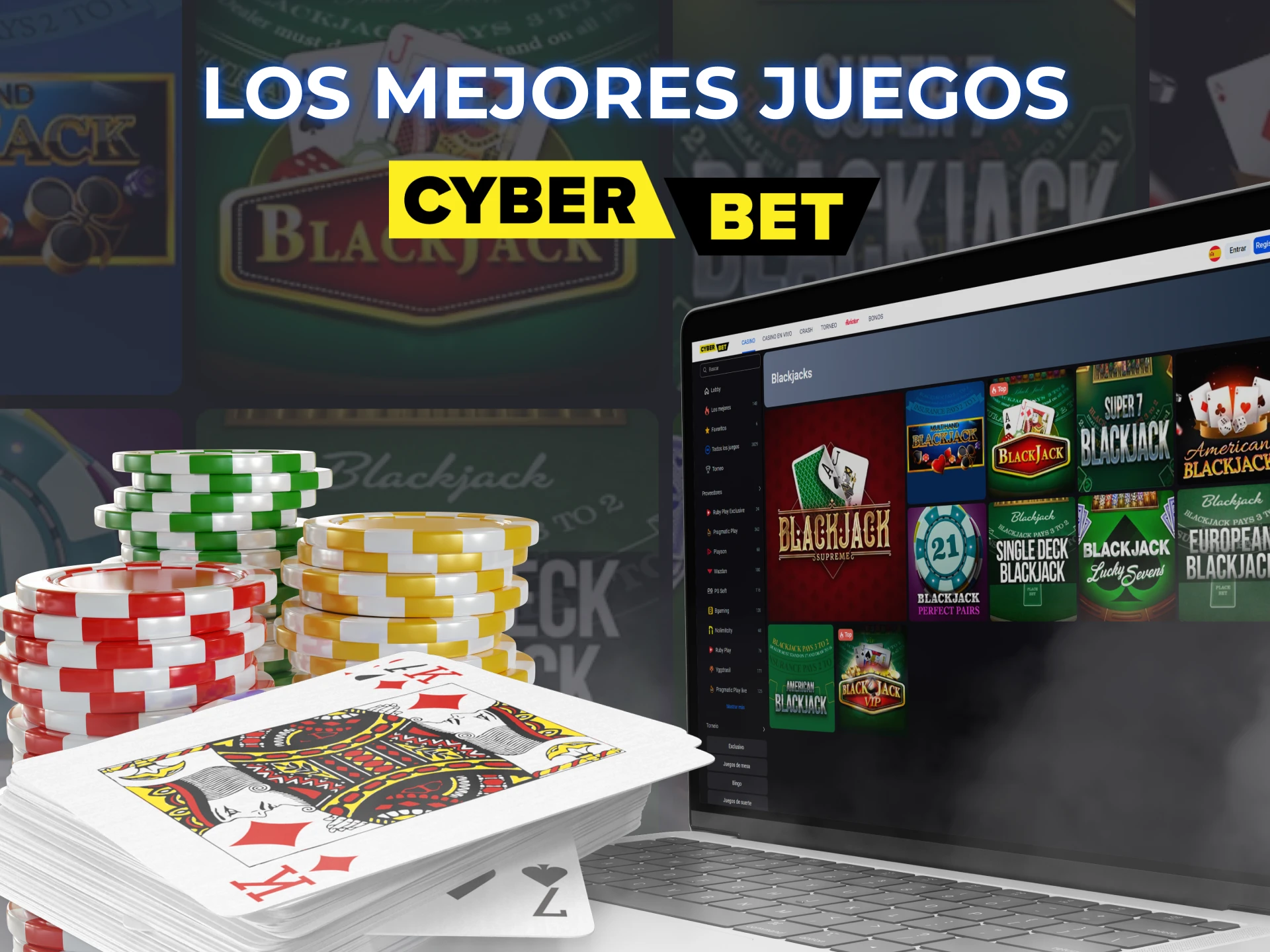 Hay una amplia selección de juegos en el lobby de Blackjack de Cyber Bet.