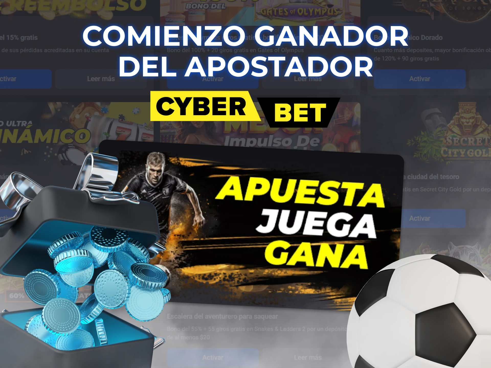 Pruebe la salida ganadora del apostante y reciba una bonificación Cyber Bet +50%.