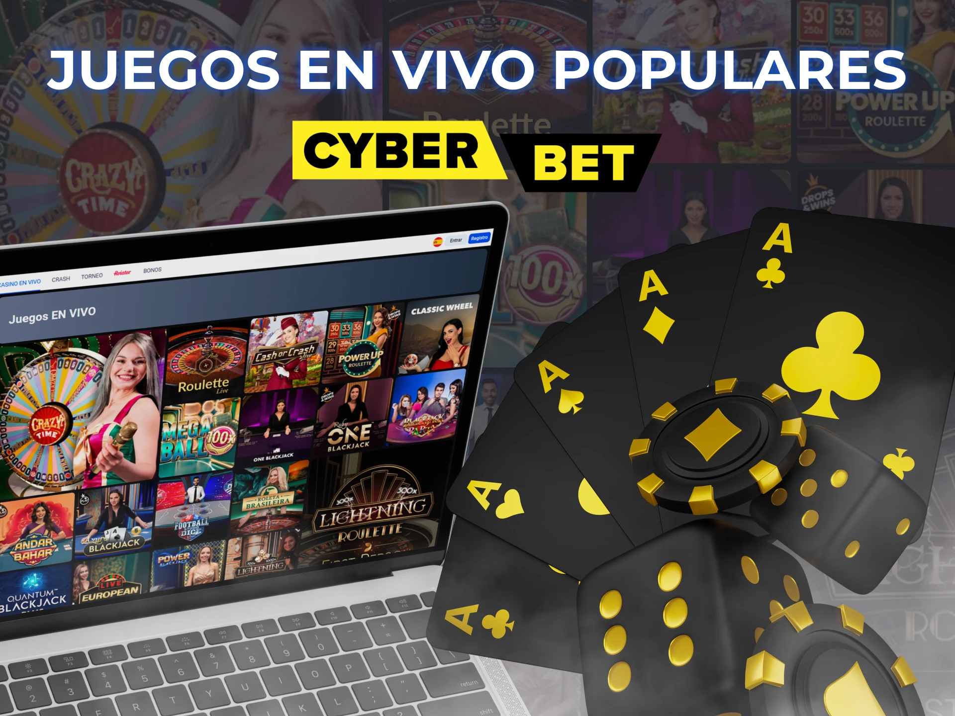 Estos son los juegos de casino en vivo mas populares y rentables de Cyber Bet.