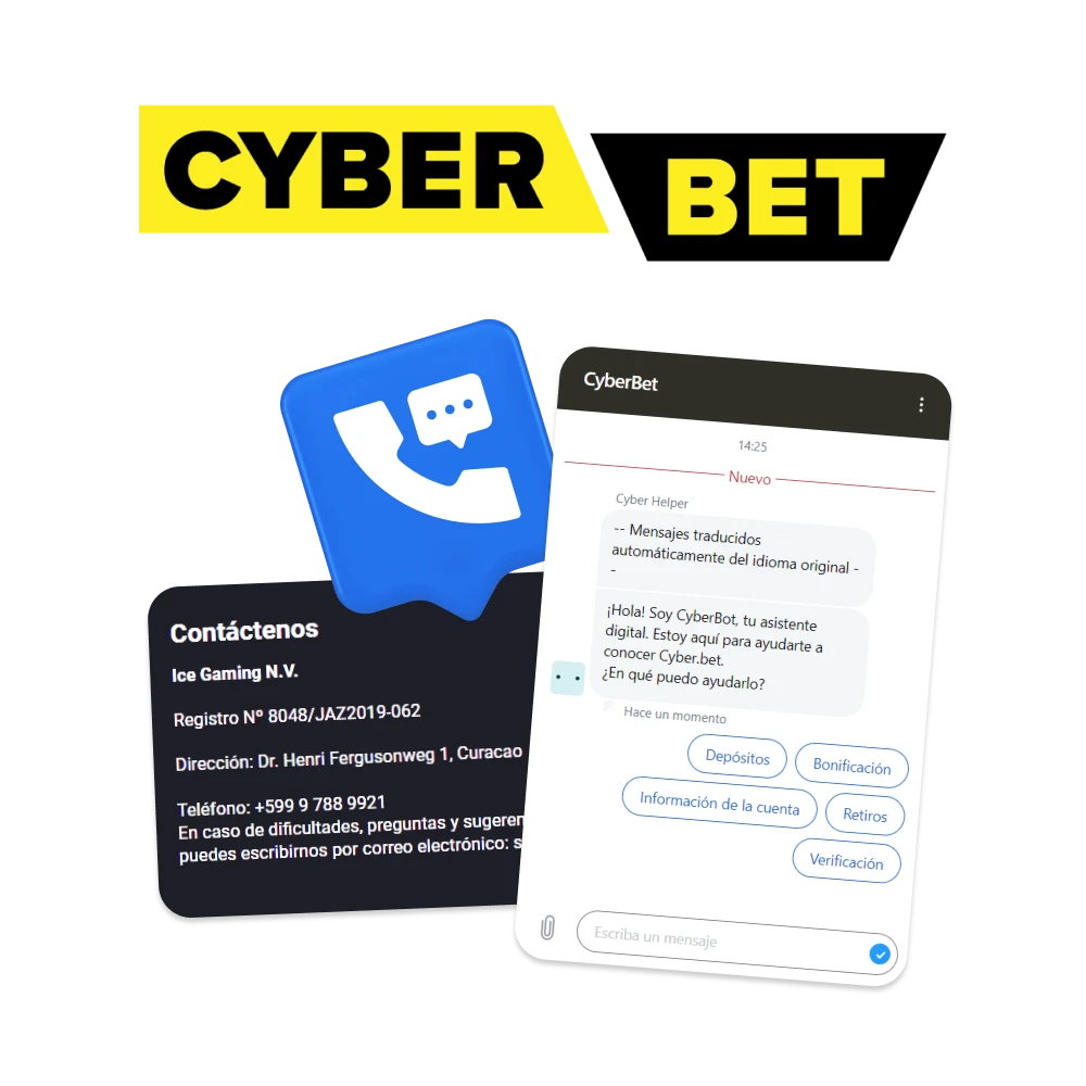 Descubra cómo ponerse en contacto con el soporte de Cyber Bet.