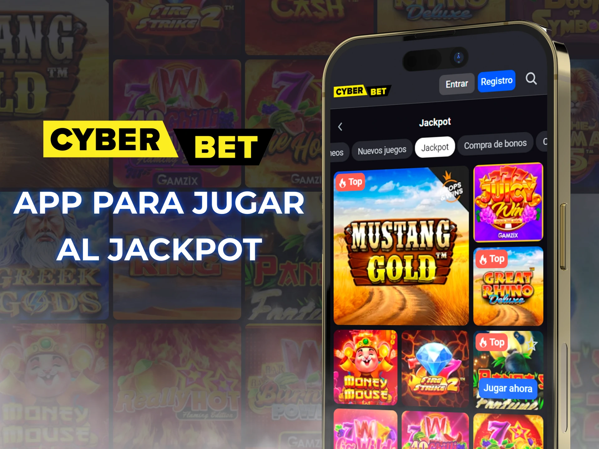 Descarga la aplicación móvil de Cyber Bet para jugar a juegos de Jackpot en Android e iOS.