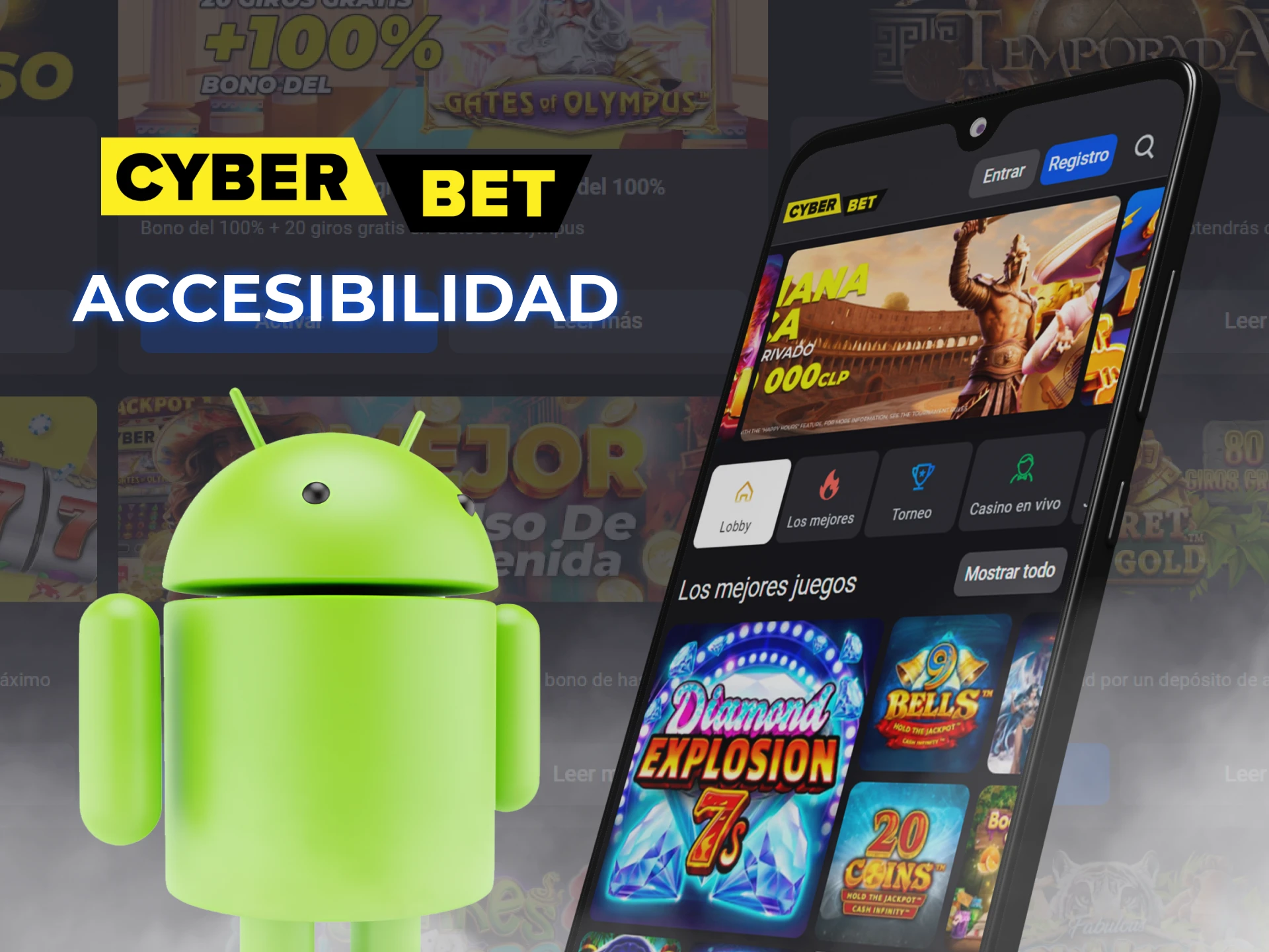 La aplicación Cyber Bet es compatible con cualquier dispositivo Android.