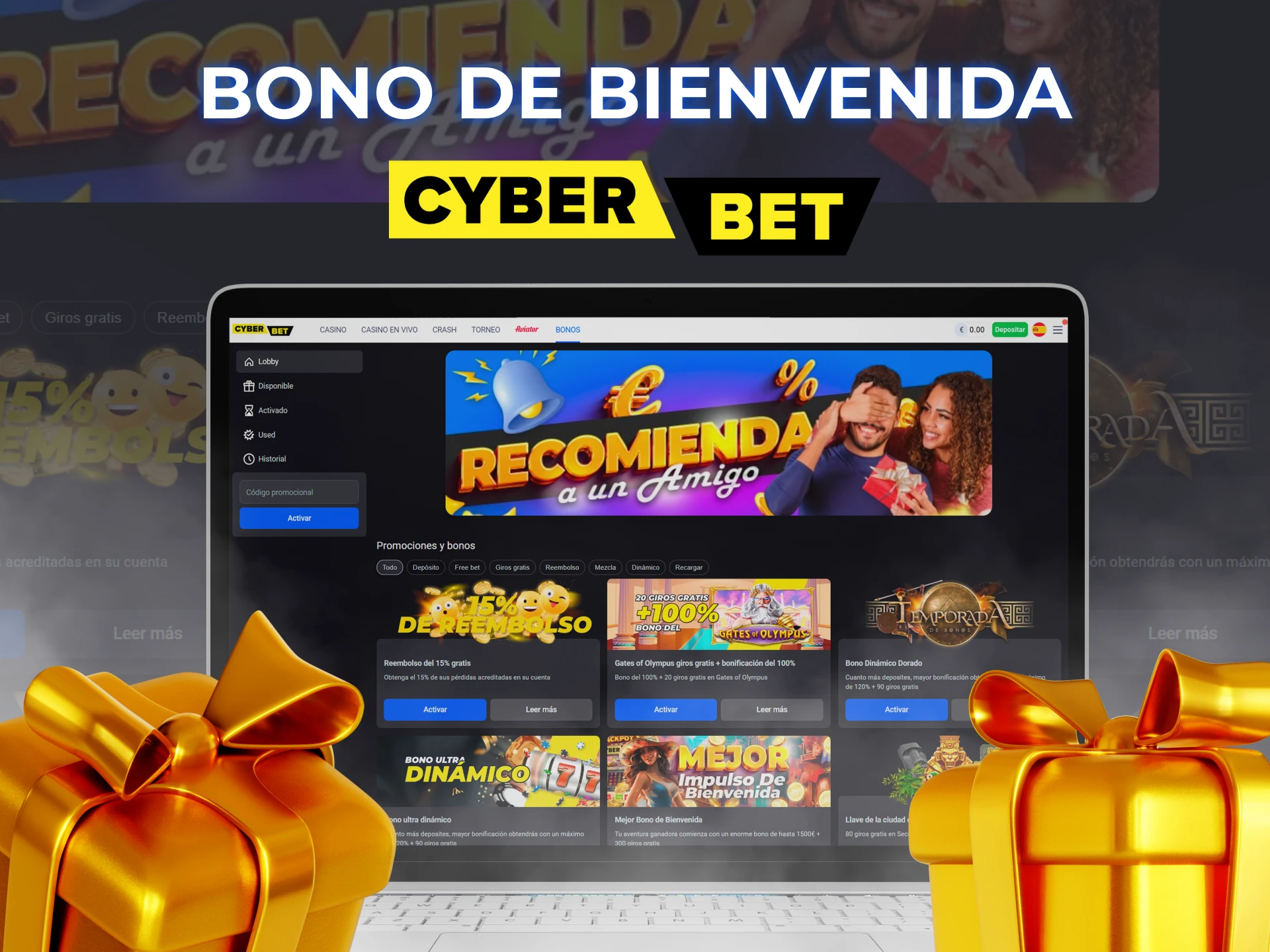 Regístrate en Cyber Bet y recibe un bono de bienvenida de +150%.