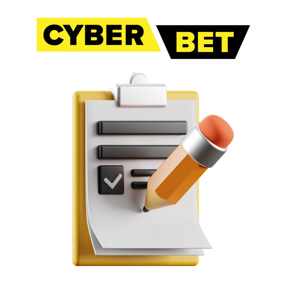 Lea los términos y condiciones de Cyber Bet.