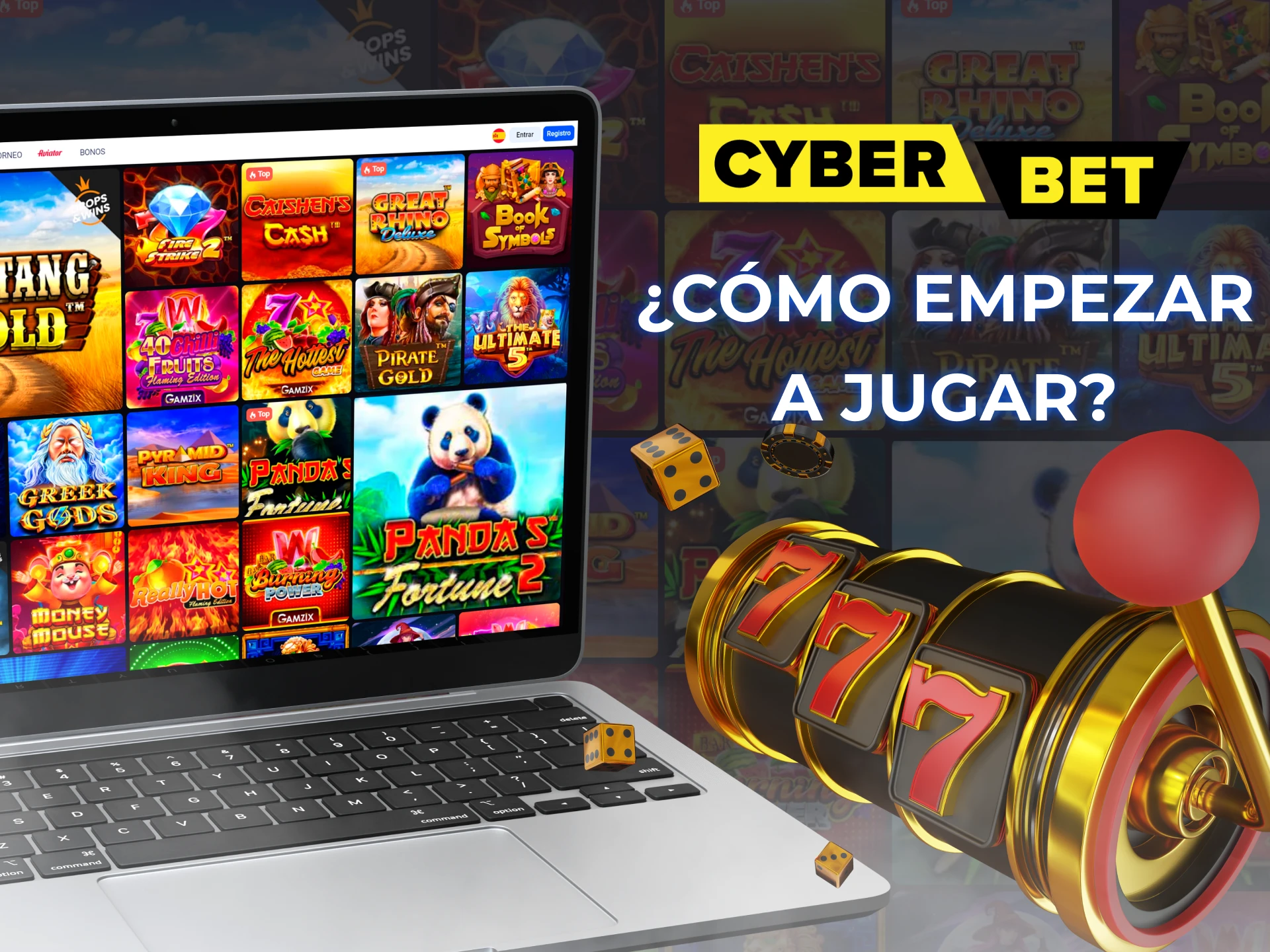 Elija la sección de tragaperras Cyber Bet y seleccione cualquier juego para empezar a jugar.