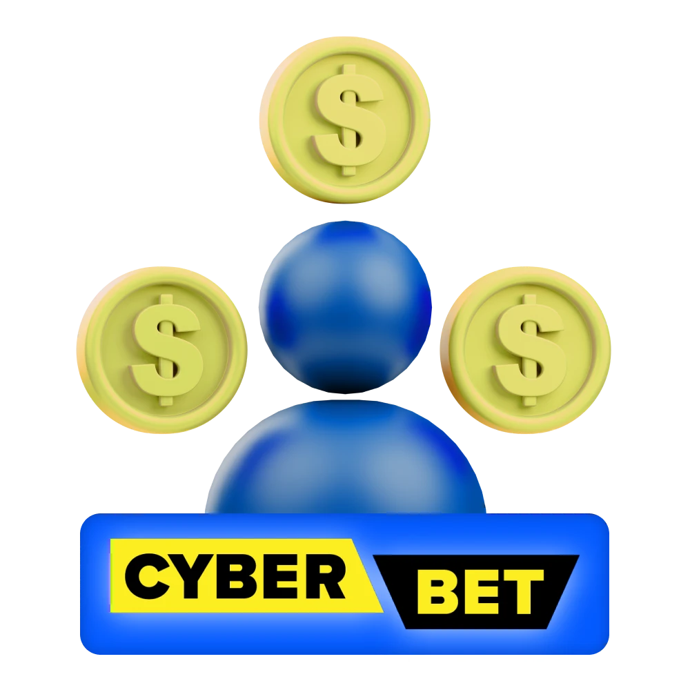 Unase al programa de afiliados de Cyber Bet y reciba recompensas por invitar a amigos.