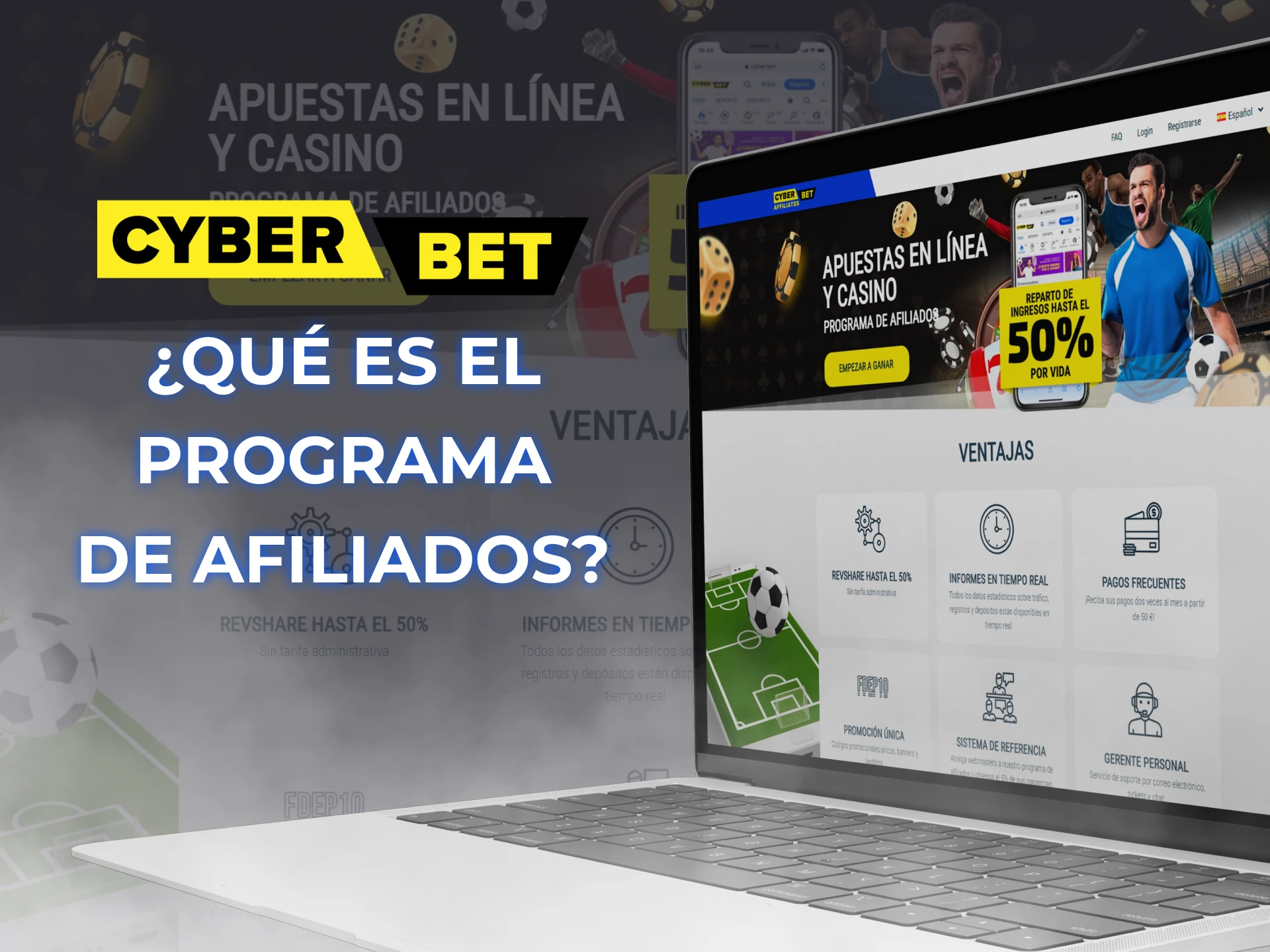 Gracias al programa de afiliados de Cyber ​​​​Bet, puedes ganar dinero invitando a amigos.