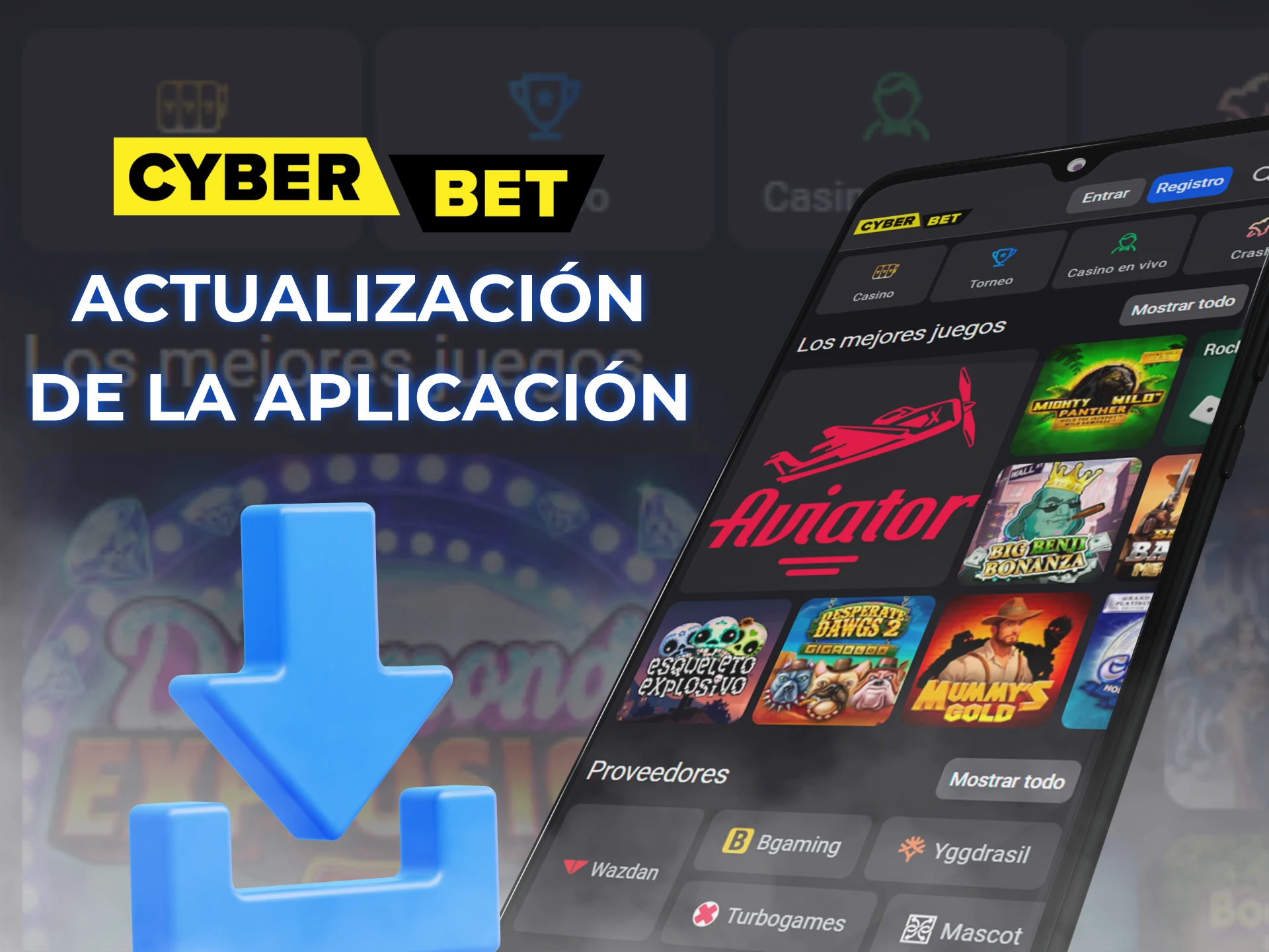 Actualiza la app Cyber Bet para un mejor rendimiento.