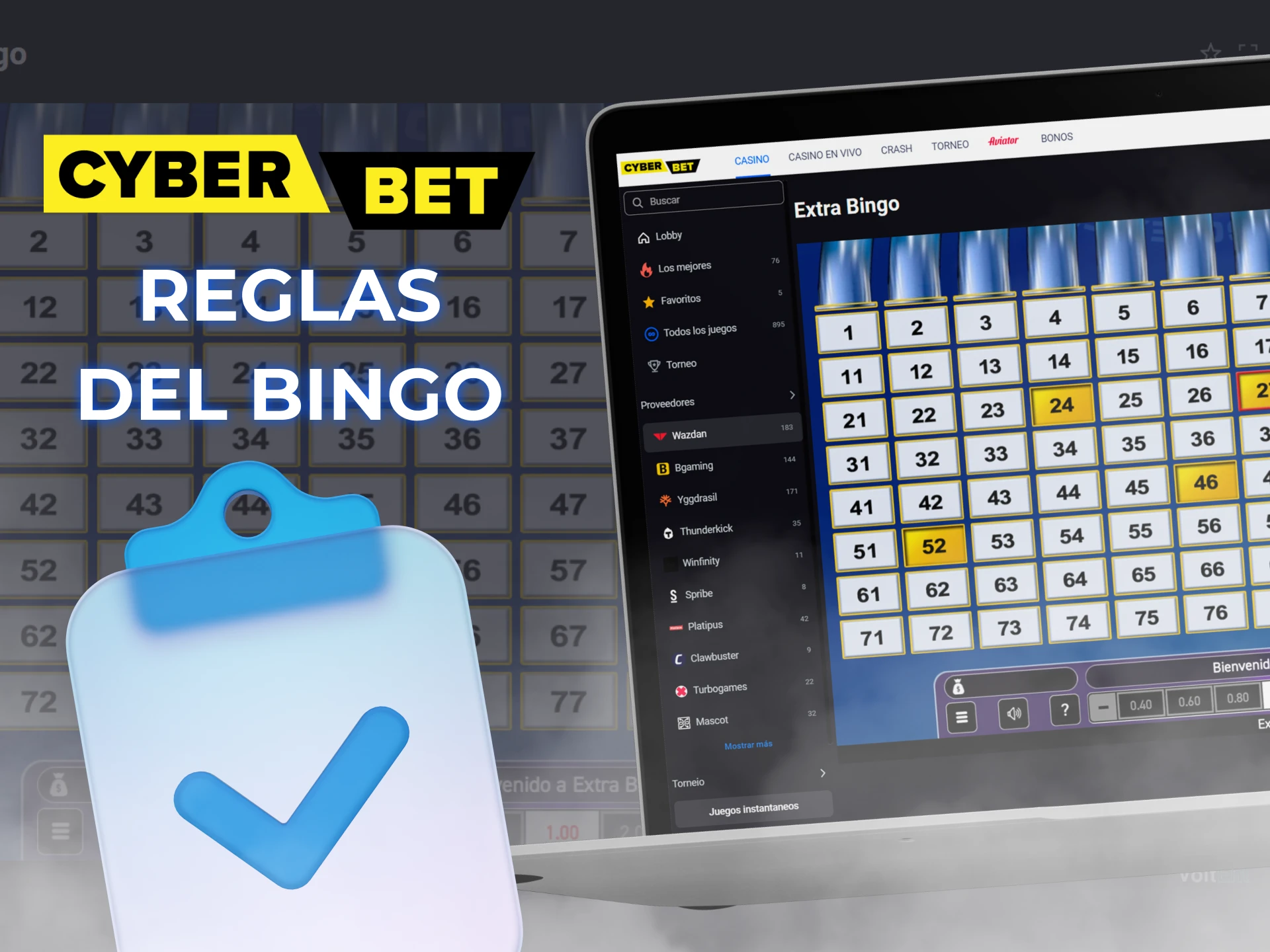 Siga estas reglas para aprovechar al maximo su experiencia de bingo Cyber ​​​​Bet.