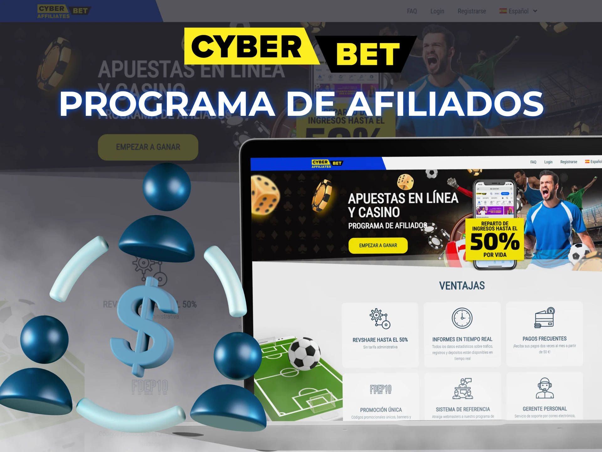 Cyber Bet tiene un rentable programa de afiliados.