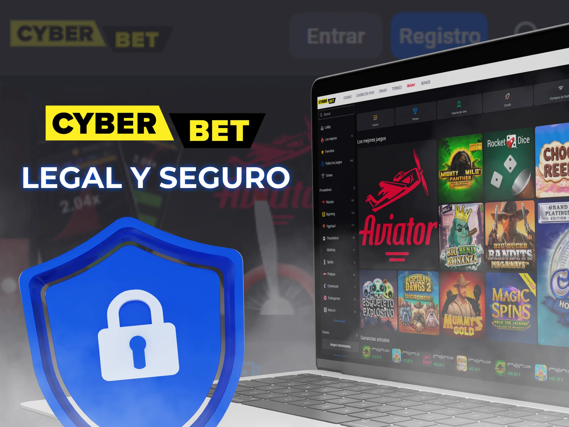 Cyber Bet Casino es seguro y legal en Colombia.