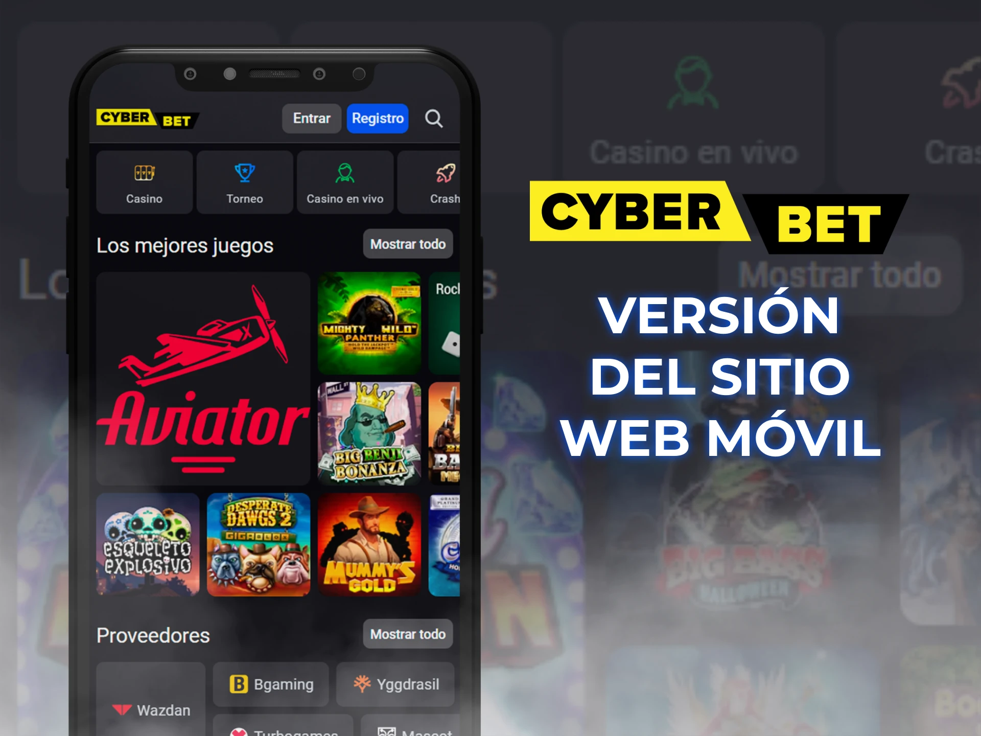 Si no desea descargar la aplicación Cyber Bet en su teléfono, puede utilizar el sitio móvil.